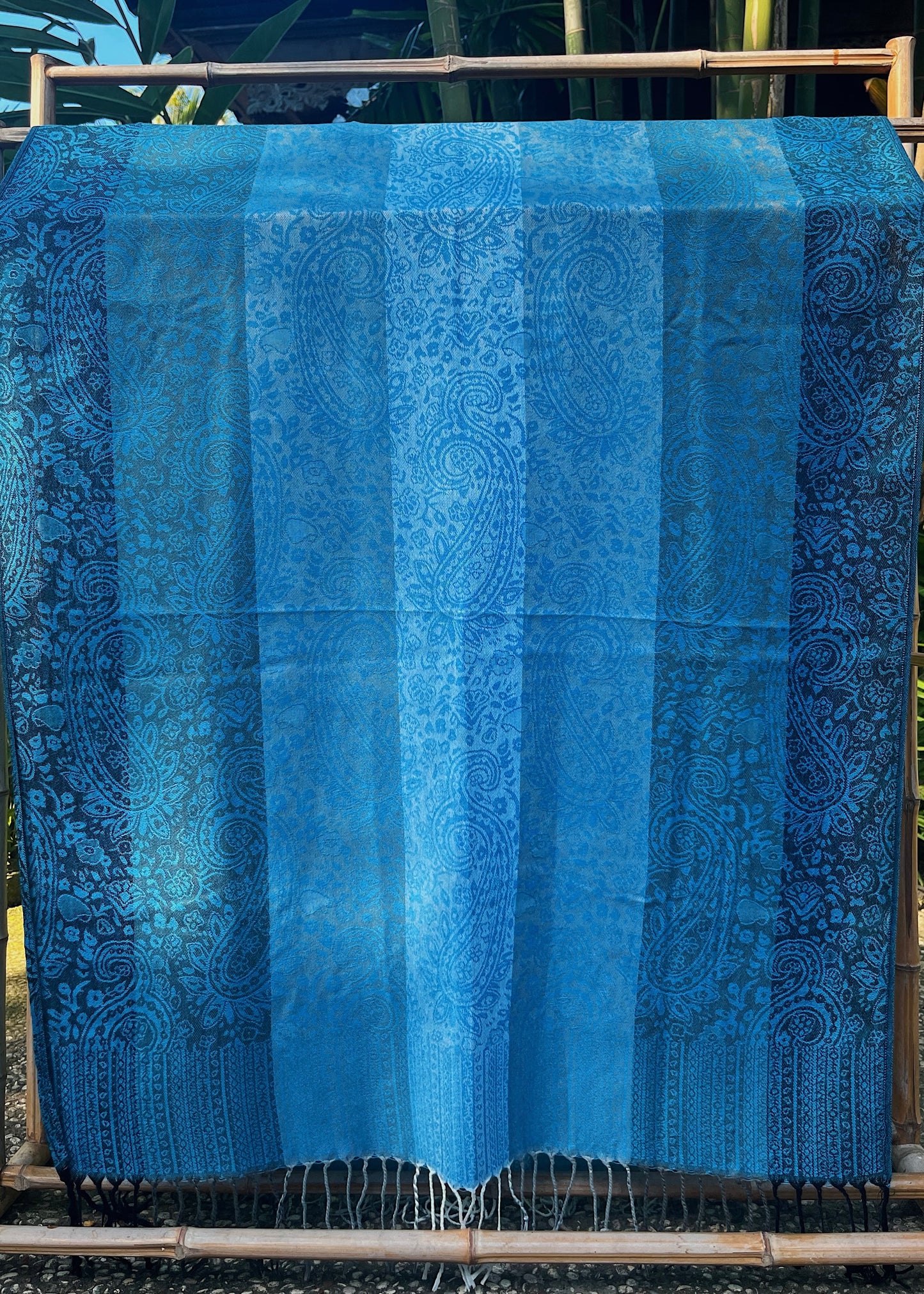 DEEP BLUE CASHMERE PASHMINA