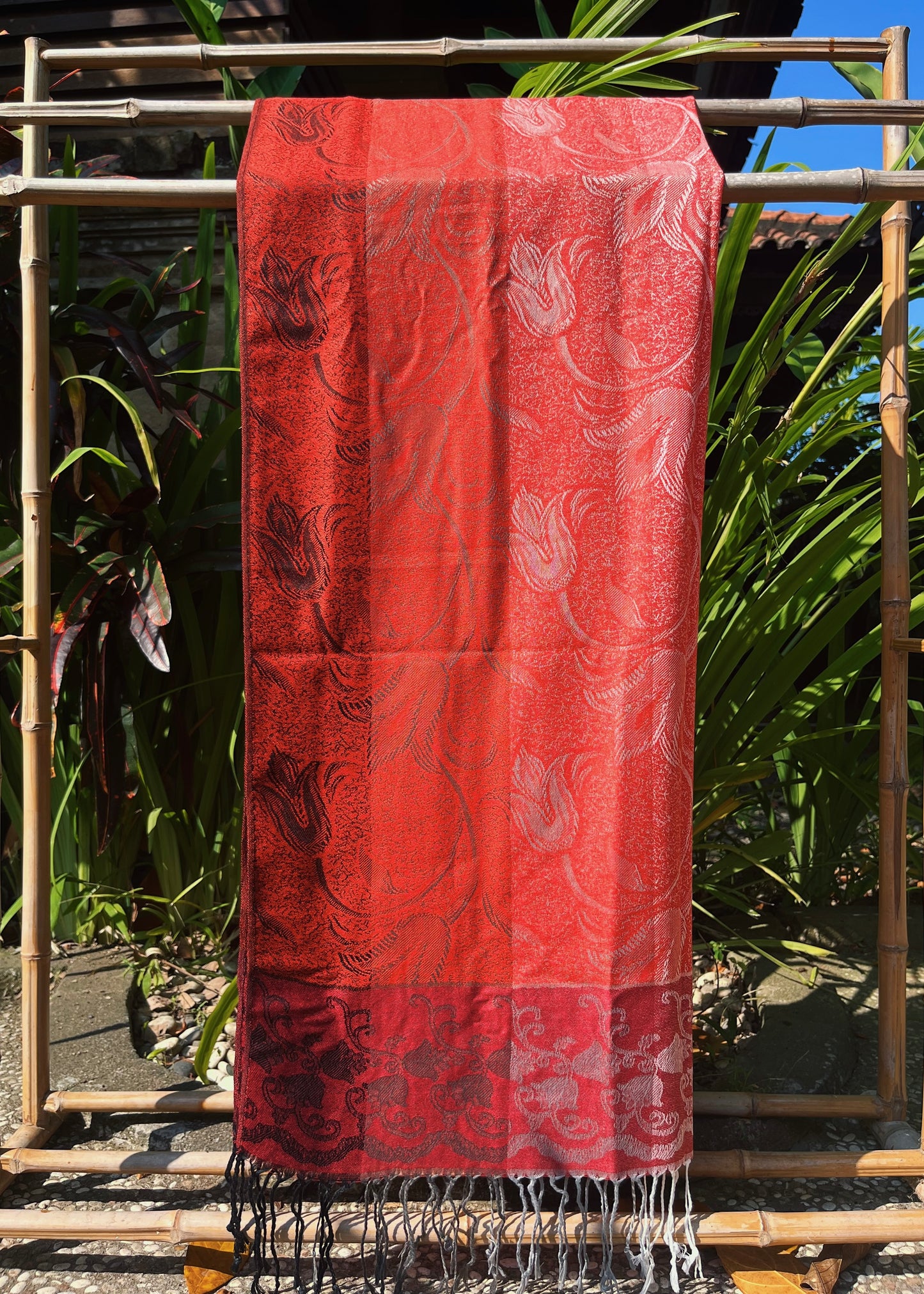 RUBY RED CASHMERE PASHMINA