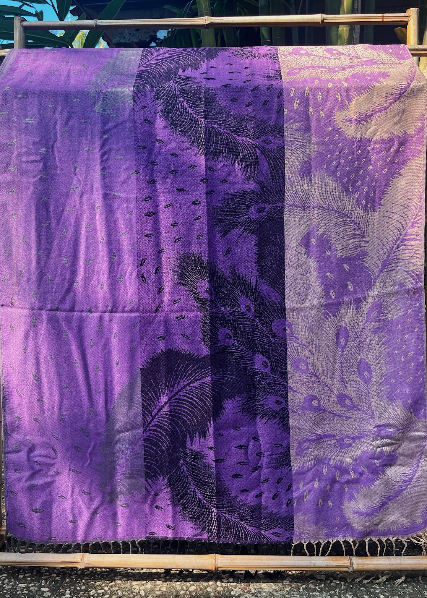 PURPLE CASHMERE PASHMINA