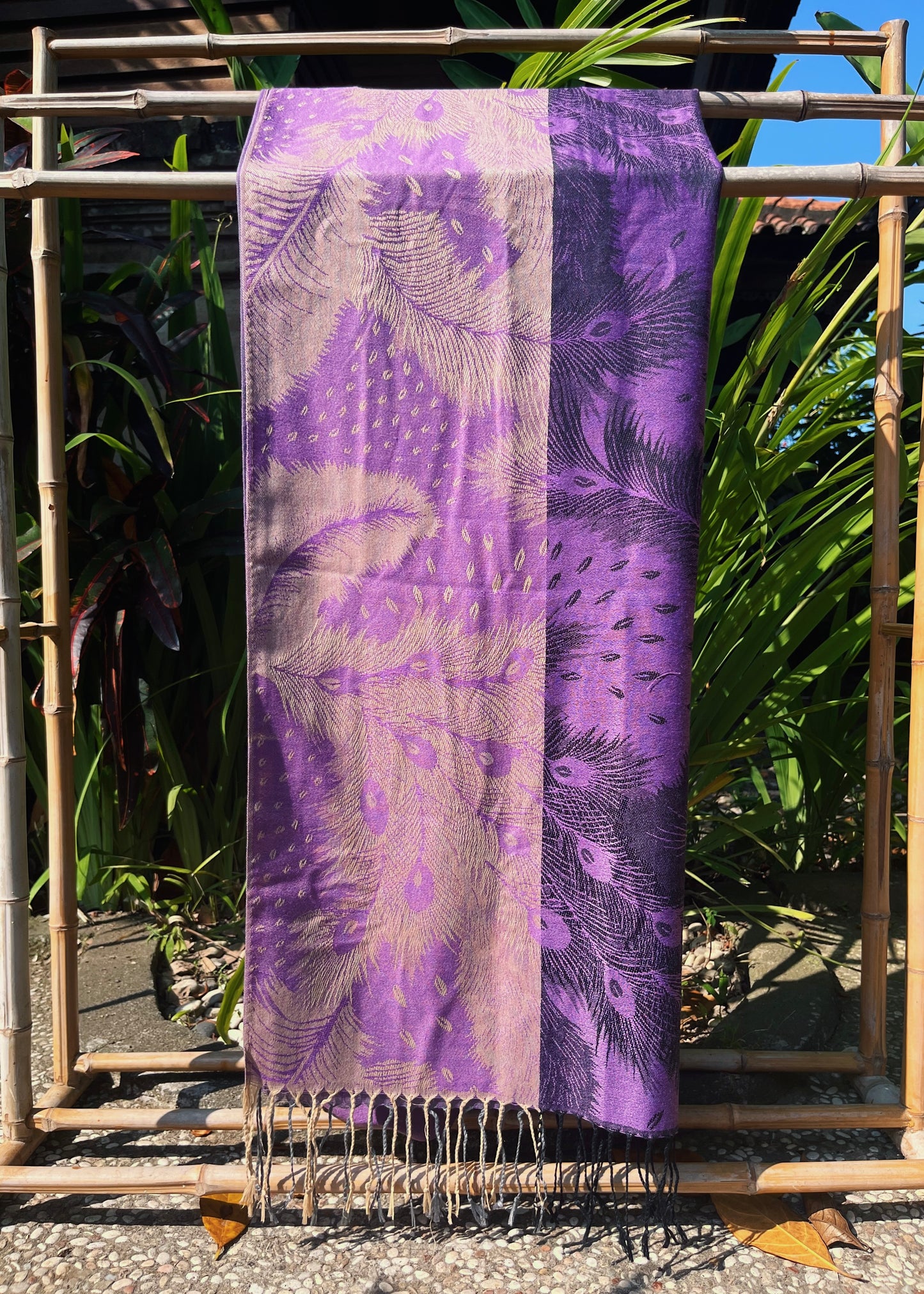 PURPLE CASHMERE PASHMINA