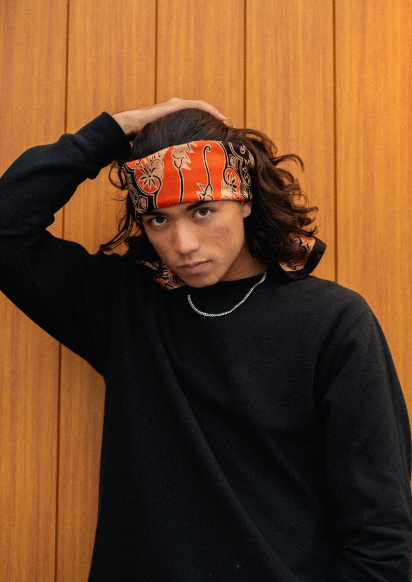 BEAVER ORANGE REFINED SILK SQUARE - Collective Sherpas