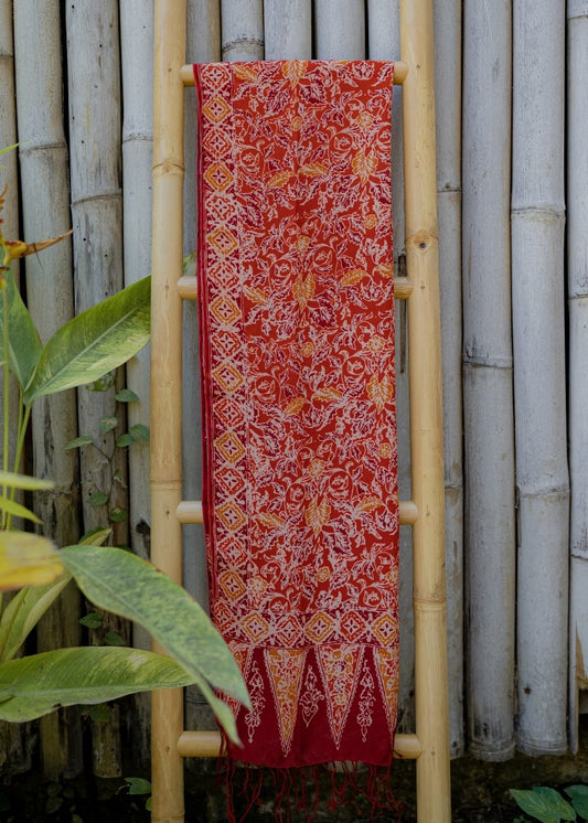 CARDINAL AND GOLD REFINED SILK SARONG - Collective Sherpas