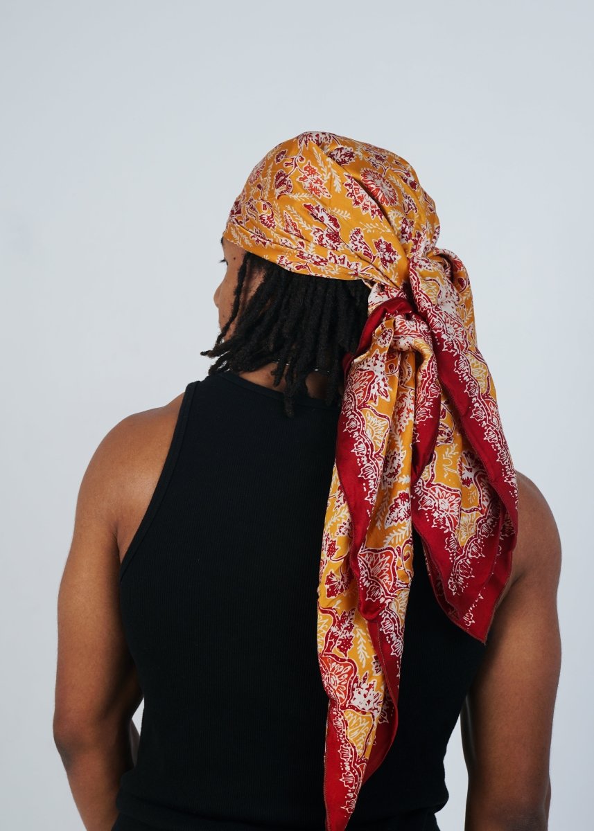 GOLD & CARDINAL REFINED SILK SQUARE - Collective Sherpas