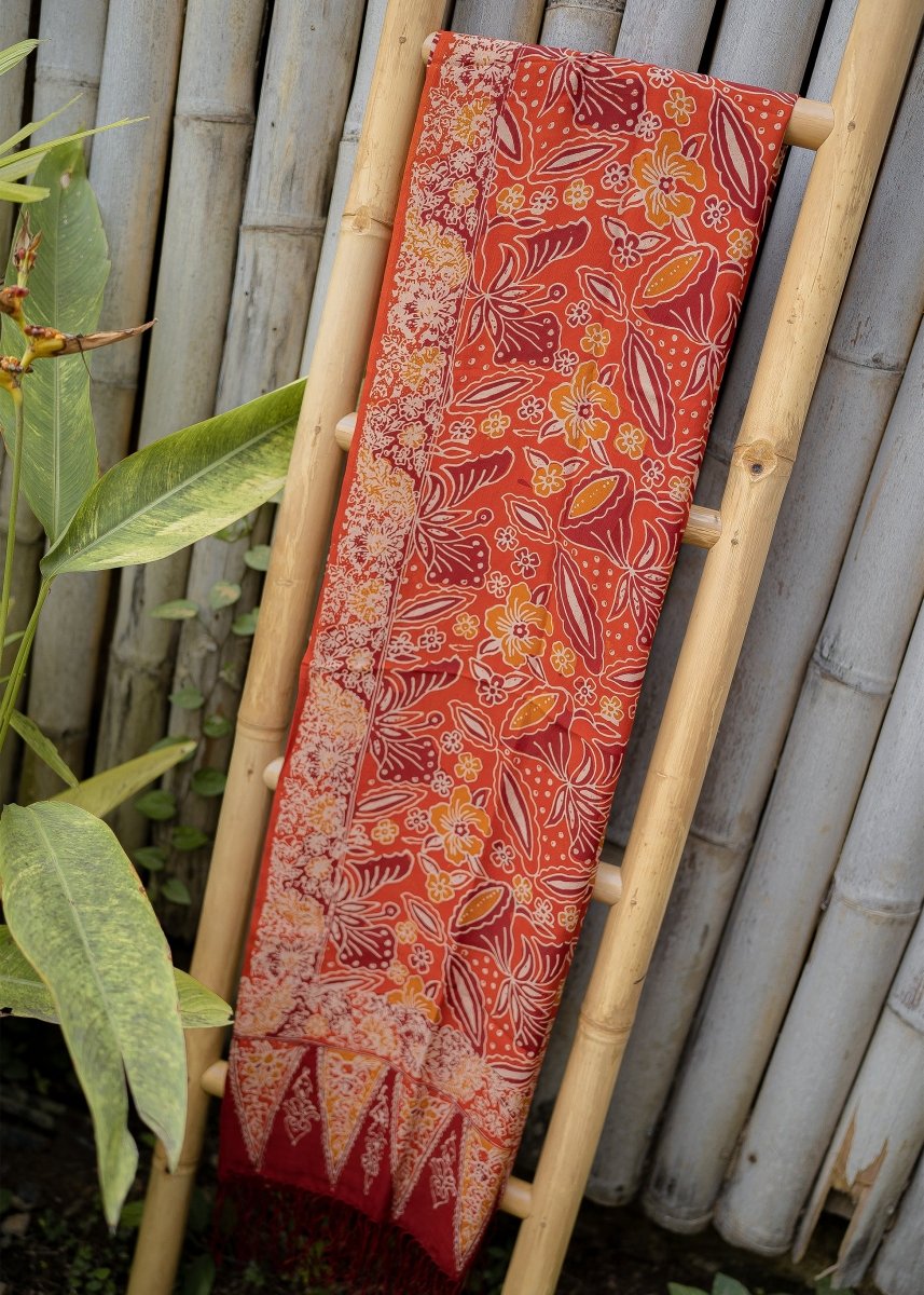 ORANGE REFINED SILK SARONG - Collective Sherpas