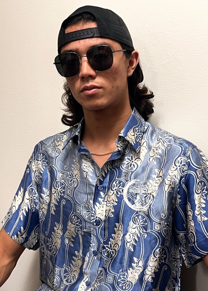 ULTRAMARINE BLUE BALINESE SILK SHIRT - Collective Sherpas