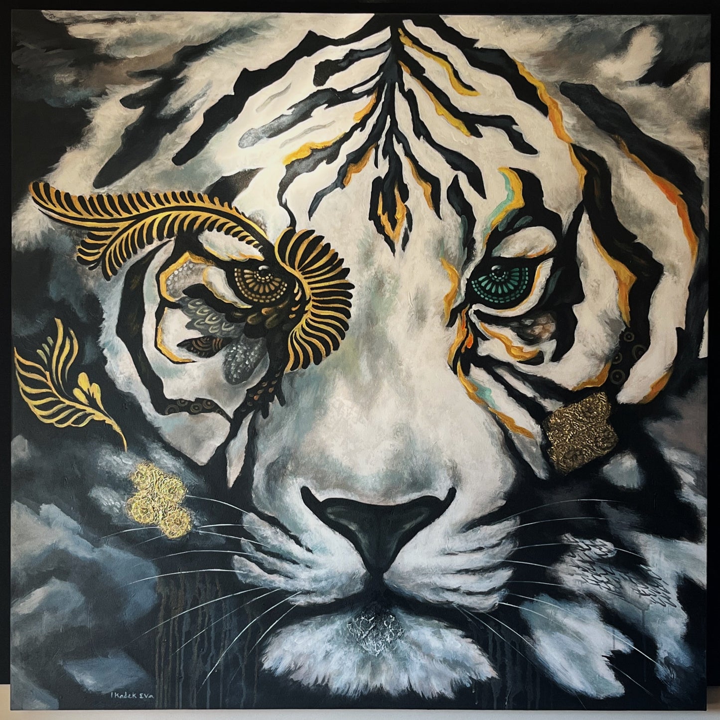 WHITE TIGER PAINTING