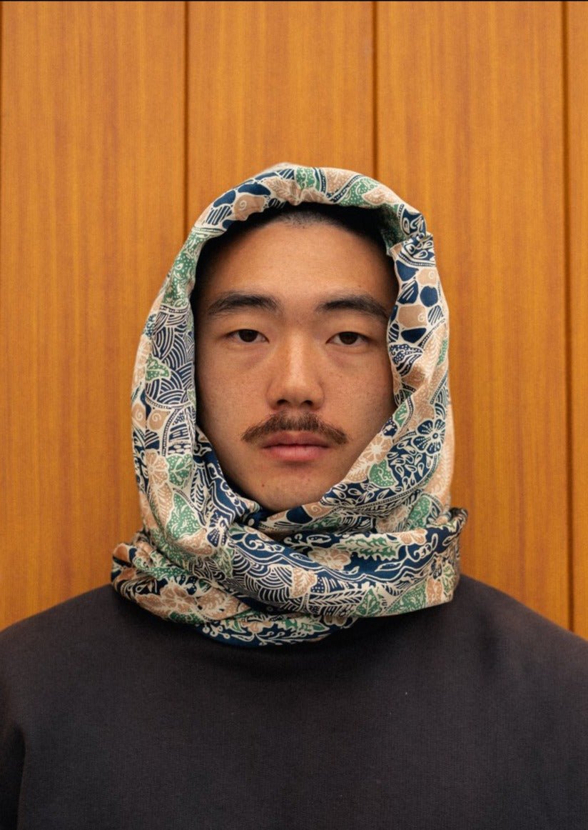 TEAL & BEIGE REFINED SILK SARONG - Collective Sherpas